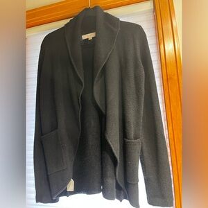 LOFT Black Sparkle Open-Front Cardigan GENTLY WORN